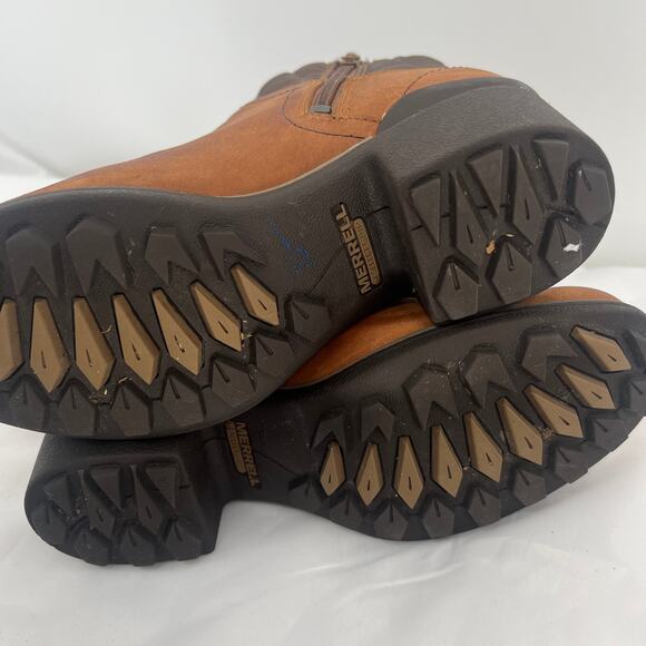 MERRELL Woman's  Chateau Mid Pull Waterproof boots 6.5  Campy Western Insulated - Picture 6 of 8